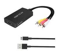 LAVPOPE Adattatore scart a HDMI 1080p 60Hz Plug and Play convertitore analogico a digitale box video audio HDMI scart adattatore supporta PAL/NTSC/SECAM per PS4
