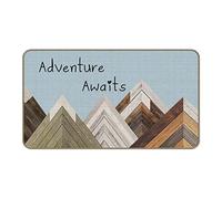 L'Avventura Attende Gli Amanti Del Campeggio Zerbino Ingresso Raschiafango Zerbino Asciugatura Rapida Tappeto Bagno Per Interno Casa Porte Esterne 40 X 60Cm