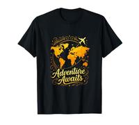 L'avventura attende la mappa del mondo | Design di viaggio Maglietta