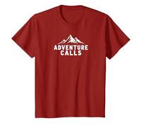 L'avventura chiama Mountain Peaks Outdoor Explorer Maglietta, Bambini, Mirtillo Rosso, 3 anni