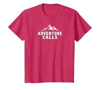 L'avventura chiama Mountain Peaks Outdoor Explorer Maglietta, Bambini, Rosso mélange, 3 anni