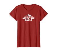 L'avventura chiama Mountain Peaks Outdoor Explorer Maglietta, Donna, Mirtillo Rosso, M