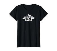 L'avventura chiama Mountain Peaks Outdoor Explorer Maglietta, Donna, Nero, S