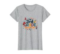 L'avventura di Terza elementare: Divertimento Spaziale e scientifico, Terzo Grado Maglietta, Donna, Grigio Melange, S