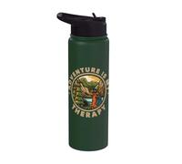 L'avventura è la mia terapia Trekking Escursioni in montagna Escursioni Stainless Steel Insulated Water Bottle