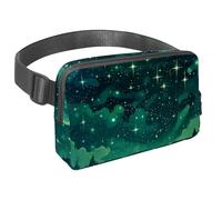 L'avventura senza sforzo ti aspetta, marsupio da viaggio per uomini e donne, una borsa a tracolla per corsa, passeggiate, escursionismo e ciclismo, cielo stellato nero, Multicolore#06,