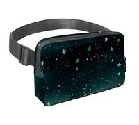 L'avventura senza sforzo ti aspetta, marsupio da viaggio per uomini e donne, una borsa a tracolla per corsa, passeggiate, escursionismo e ciclismo, cielo stellato nero, Multicolore#05,