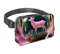 L'avventura senza sforzo ti aspetta, marsupio da viaggio per uomini e donne, una borsa a tracolla per corsa, passeggiate, escursionismo e ciclismo, sfera di cristallo di cervo, Multicolore#03,