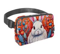 L'avventura senza sforzo ti aspetta, marsupio da viaggio per uomini e donne, una borsa a tracolla per corsa, passeggiate, escursionismo e ciclismo, disegno a colori con cervi, Multicolore#06,