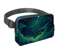 L'avventura senza sforzo ti aspetta, marsupio da viaggio per uomini e donne, una borsa a tracolla per corsa, passeggiate, escursionismo e ciclismo, cielo stellato nero, Multicolore#07,