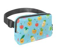 L'avventura senza sforzo ti aspetta, marsupio da viaggio per uomini e donne, una borsa a tracolla per corsa, passeggiate, escursionismo e ciclismo, motivo frutta viola, Multicolore#07,