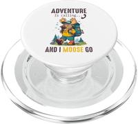 L'avventura sta chiamando e io Moose Go Youth Cute Moose PopSockets PopGrip per MagSafe