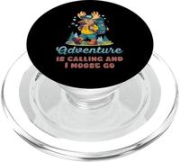 L'avventura sta chiamando e io Moose Go Youth Cute Moose PopSockets PopGrip per MagSafe