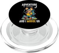 L'avventura sta chiamando e io Moose Go Youth Cute Moose PopSockets PopGrip per MagSafe