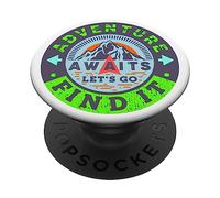 L'avventura ti aspetta andiamo a trovarla - Campeggio camper camper PopSockets PopGrip Adesivo
