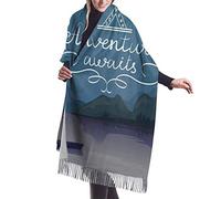 L'Avventura Ti Aspetta: Campeggio Sul Lago In Barca Sciarpa Con Nappe Elegante Sciarpe Lunghe Da Donna Classiche Invernale Sciarpe Scialle Moda Scialle