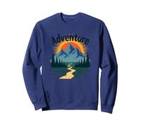 L'avventura Ti aspetta: esplorazione all'aperto di Jackson Hole Mountain Felpa, Unisex per Adulti, Navy, XXL