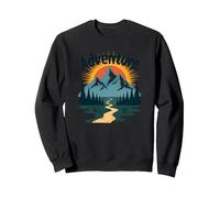 L'avventura Ti aspetta: esplorazione all'aperto di Jackson Hole Mountain Felpa, Unisex per Adulti, Nero, L