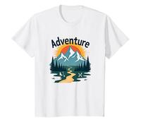 L'avventura Ti aspetta: esplorazione all'aperto di Jackson Hole Mountain Maglietta, Bambini, Bianco, 2 Anni