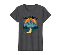 L'avventura Ti aspetta: esplorazione all'aperto di Jackson Hole Mountain Maglietta, Donna, Grigio Scuro, M