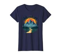 L'avventura Ti aspetta: esplorazione all'aperto di Jackson Hole Mountain Maglietta, Donna, Navy, 3XL