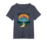 L'avventura Ti aspetta: esplorazione all'aperto di Jackson Hole Mountain Maglietta, Donna Plus-Size, Pervinca, 1X