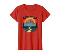 L'avventura Ti aspetta: esplorazione all'aperto di Jackson Hole Mountain Maglietta, Donna, Rosso, M
