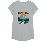 L'avventura Ti aspetta: esplorazione all'aperto di Jackson Hole Mountain Maglietta, Ragazze, Grigio Melange, XS