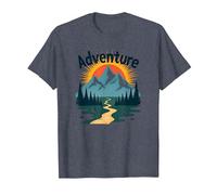 L'avventura Ti aspetta: esplorazione all'aperto di Jackson Hole Mountain Maglietta, Uomo, Pervinca, S