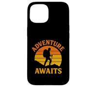 L'avventura ti aspetta - Trail Explorer retrò per divertenti escursionisti Custodia per iPhone 15