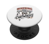 L'avvertimento può fare spontaneamente la ginnastica di Cartwheels PopSockets PopGrip Adesivo