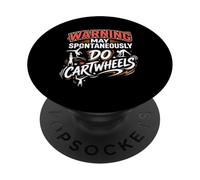 L'avvertimento può fare spontaneamente la ginnastica di Cartwheels PopSockets PopGrip Adesivo