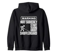 L'avvertimento può improvvisamente iniziare a parlare di Shuffleboard Felpa con Cappuccio