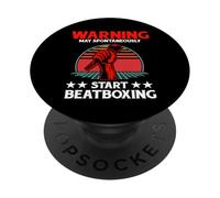 L'avvertimento può iniziare spontaneamente Beatboxing Music Old School PopSockets PopGrip Adesivo