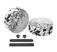 L'avvolgimento del nastro per barra in gel per bicicletta impedisce lo scivolamento del cinturino per manubrio da strada ammortizzante per biciclette e bici da strada (Nero Bianco)