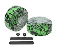 L'avvolgimento del nastro per barra in gel per bicicletta impedisce lo scivolamento del cinturino per manubrio da strada ammortizzante per biciclette e bici da strada (Nero Verde)