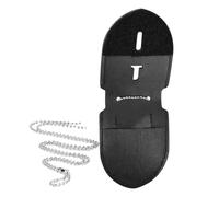 Law Enforcement Badge Holder with - Stainless Steel Chain and Clip PU forxu | PU Leather Portable Shield Holder for Law Enforcement Professionals | Sheriff Security Personnel Private Investigators Daily