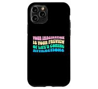 Law Of Attraction Manifesting Spiritual Growth Retro Wavy Custodia per iPhone 11 Pro