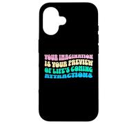 Law Of Attraction Manifesting Spiritual Growth Retro Wavy Custodia per iPhone 16