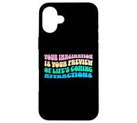 Law Of Attraction Manifesting Spiritual Growth Retro Wavy Custodia per iPhone 16 Plus