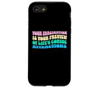 Law Of Attraction Manifesting Spiritual Growth Retro Wavy Custodia per iPhone SE (2020) / 7/8