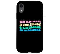 Law Of Attraction Manifesting Spiritual Growth Retro Wavy Custodia per iPhone XR