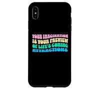 Law Of Attraction Manifesting Spiritual Growth Retro Wavy Custodia per iPhone XS Max