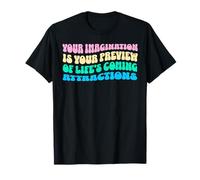 Law Of Attraction Manifesting Spiritual Growth Retro Wavy Maglietta