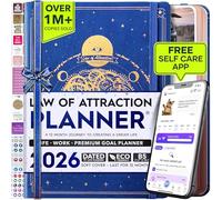 Law of Attraction Planner 2025 - Agenda oraria, settimanale e mensile, viaggio di 12 mesi per aumentare la produttività, diario di vita e gratitudine, include lavagna visiva pieghevole, confezione
