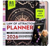Law of Attraction Planner 2026 - Planner settimanale e mensile, viaggio di 12 mesi per aumentare la produttività | Life Organizer, diario della gratitudine, pianificatore orario | Vision Board