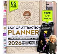Law of Attraction Planner 2026 - Planner settimanale e mensile, viaggio di 12 mesi per aumentare la produttività | Life Organizer, diario della gratitudine, pianificatore orario
