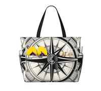 Law of the Compass Navigation 1 Print Beach Travel Bag Smart Pocket Tote Summer Vacation Hiking Camping Outdoor Activity