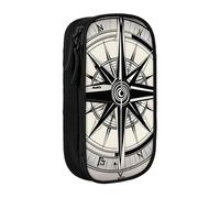 Law of The Compass Navigation 1 Stampa Pratico Astuccio Multiscomparto Ufficio Viaggi Scuola Arte Forniture Quotidiane, Nero , Taglia unica, Con tasca per il