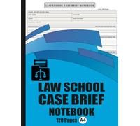 law School Case Brief Notebook: Track Facts, Issues, Rules, Analysis, Conclusions & Key Precedents